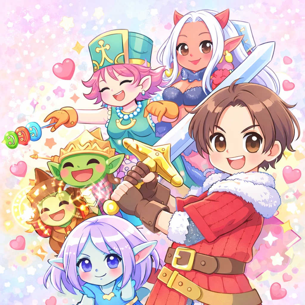 ドラクエ10垢買取王6種族イメージキャラクター